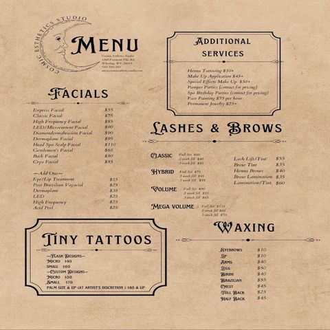 Illustration of Cosmic Esthetics, spa in Wheeling, WV